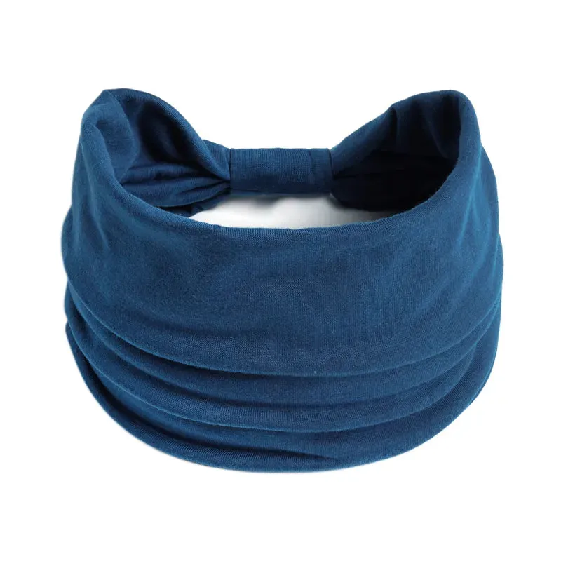 New Boho Solid Color Wide Headbands