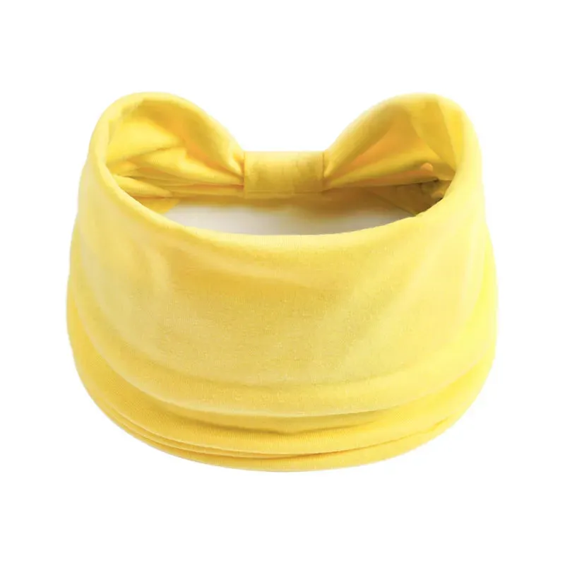New Boho Solid Color Wide Headbands