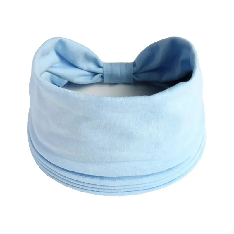 New Boho Solid Color Wide Headbands