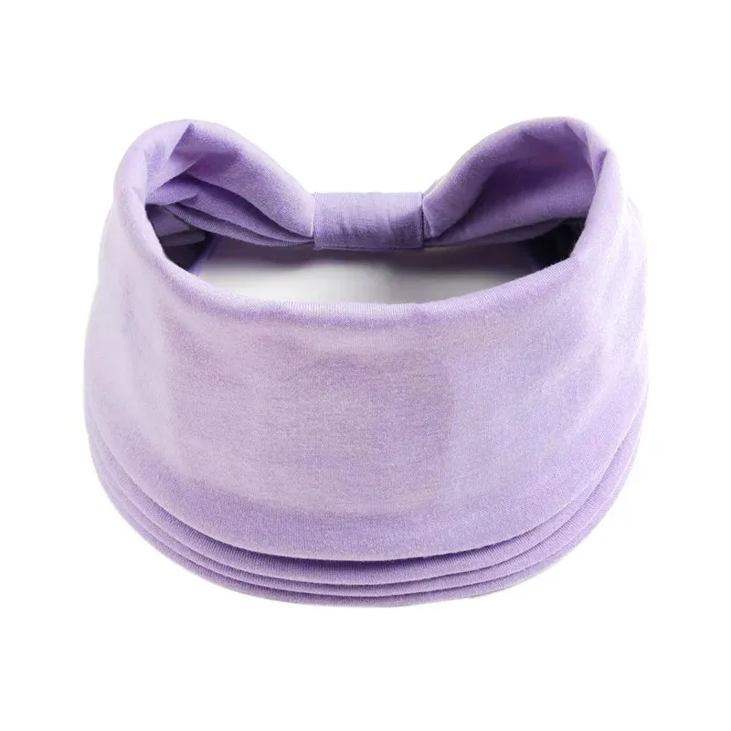 New Boho Solid Color Wide Headbands