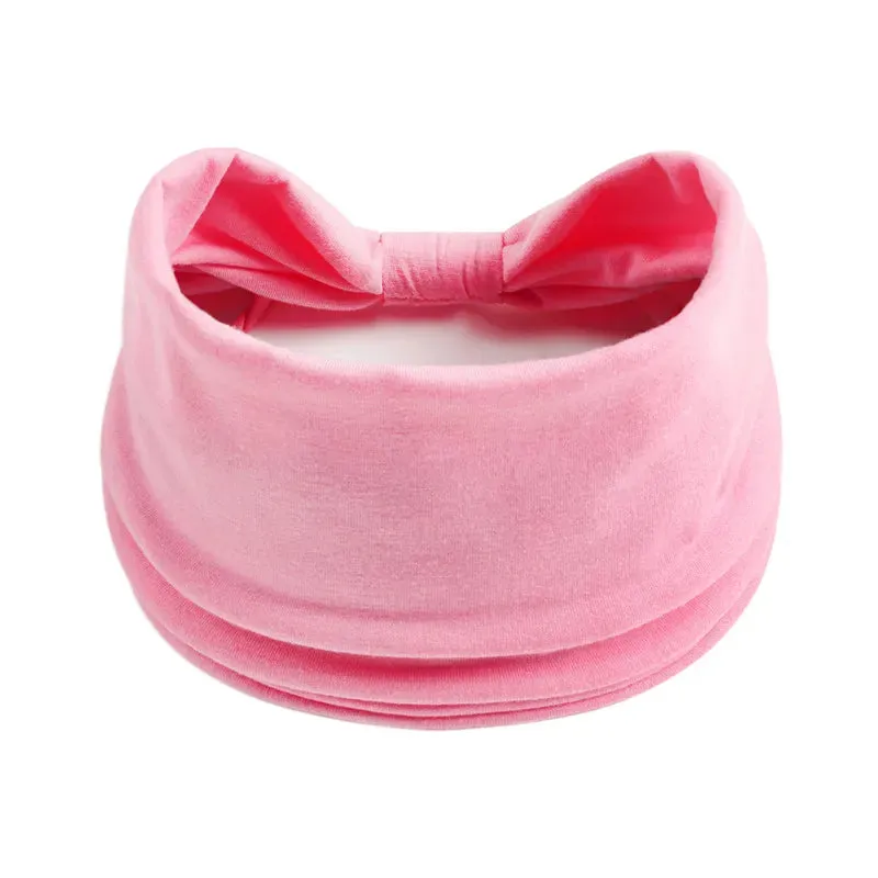 New Boho Solid Color Wide Headbands