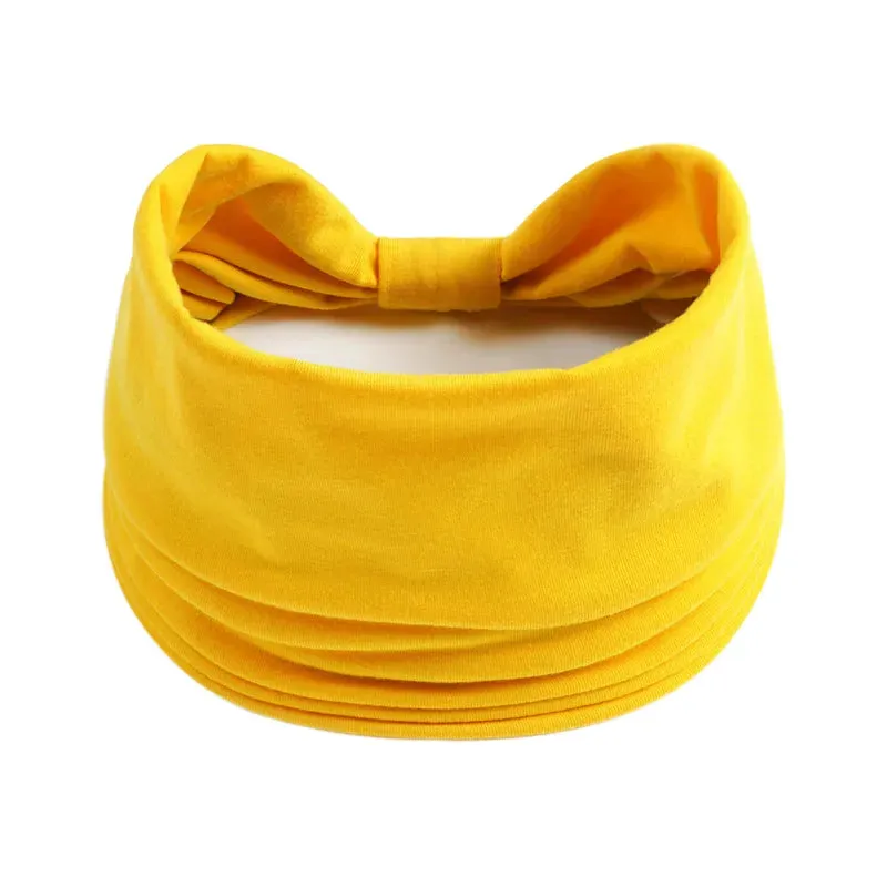 New Boho Solid Color Wide Headbands