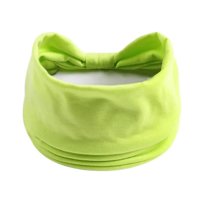 New Boho Solid Color Wide Headbands