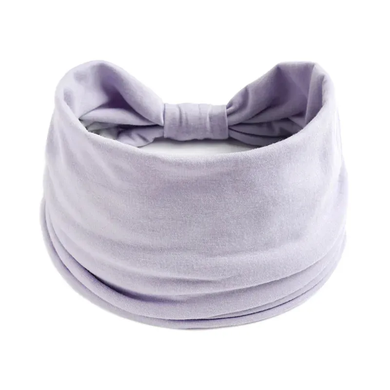 New Boho Solid Color Wide Headbands