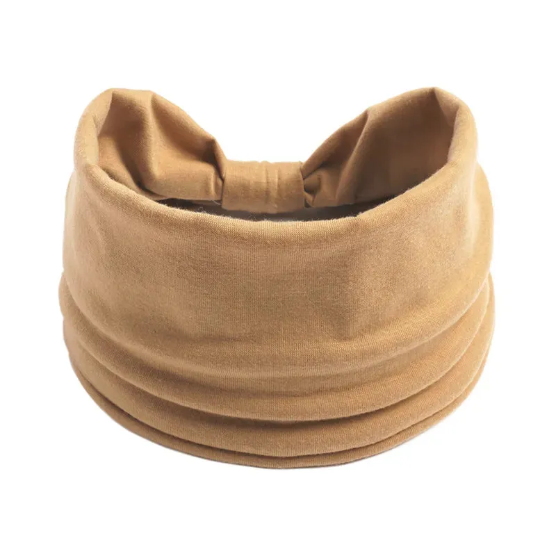 New Boho Solid Color Wide Headbands