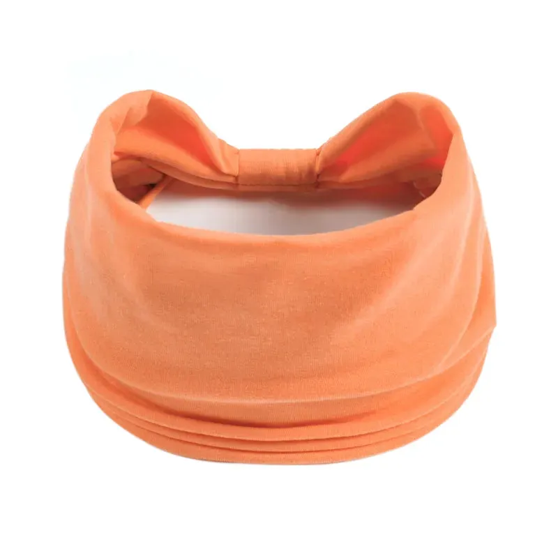 New Boho Solid Color Wide Headbands