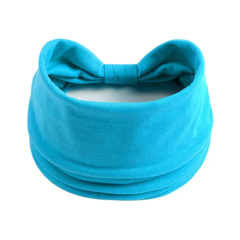 New Boho Solid Color Wide Headbands