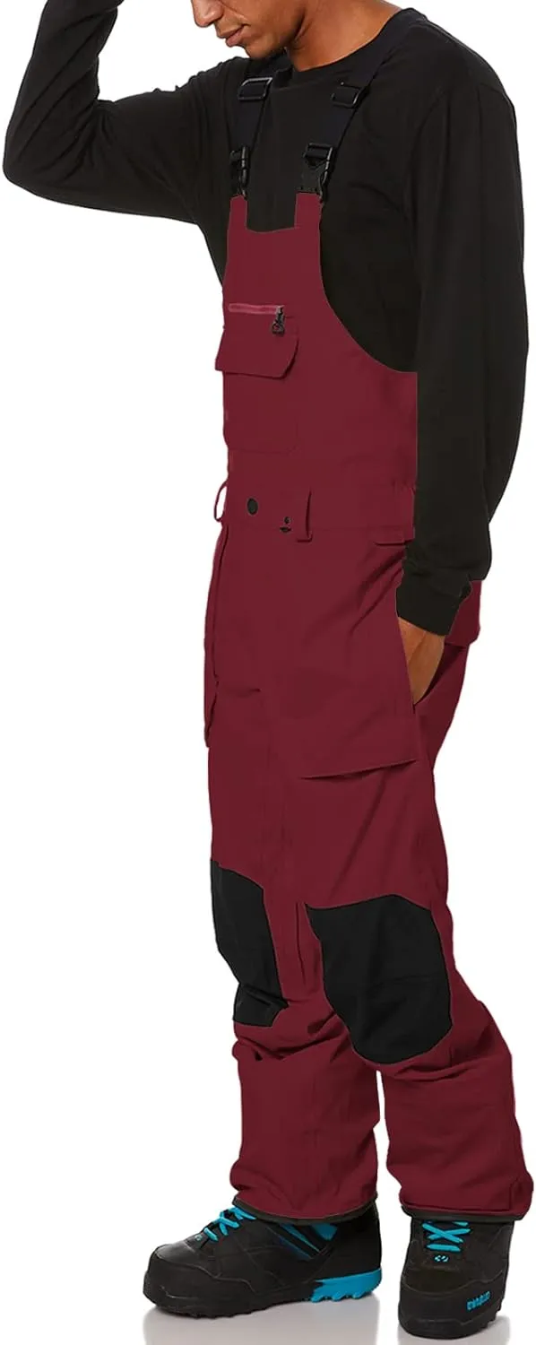 Newffr Mens Snow Bib Water-Resistant Insulated Waterproof Snow Pants Ski Snowboard Overalls