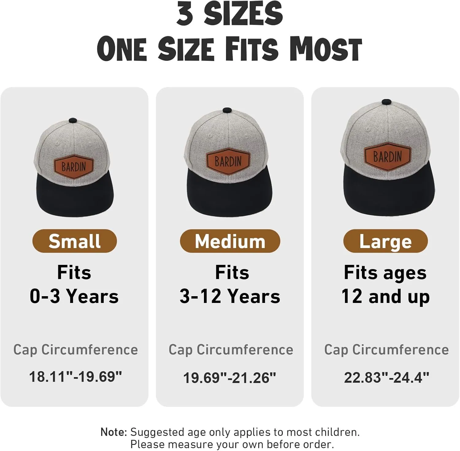 Personalized Toddler Hats, Custom Name Baseball Caps with Adjustable Snapback, Truck Cap for Infants Kids and Adults