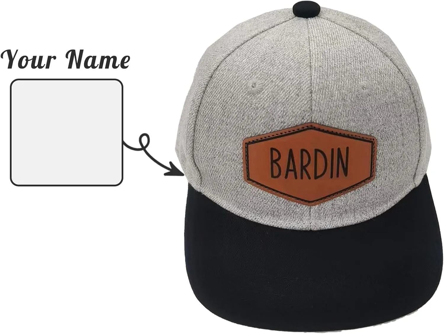 Personalized Toddler Hats, Custom Name Baseball Caps with Adjustable Snapback, Truck Cap for Infants Kids and Adults
