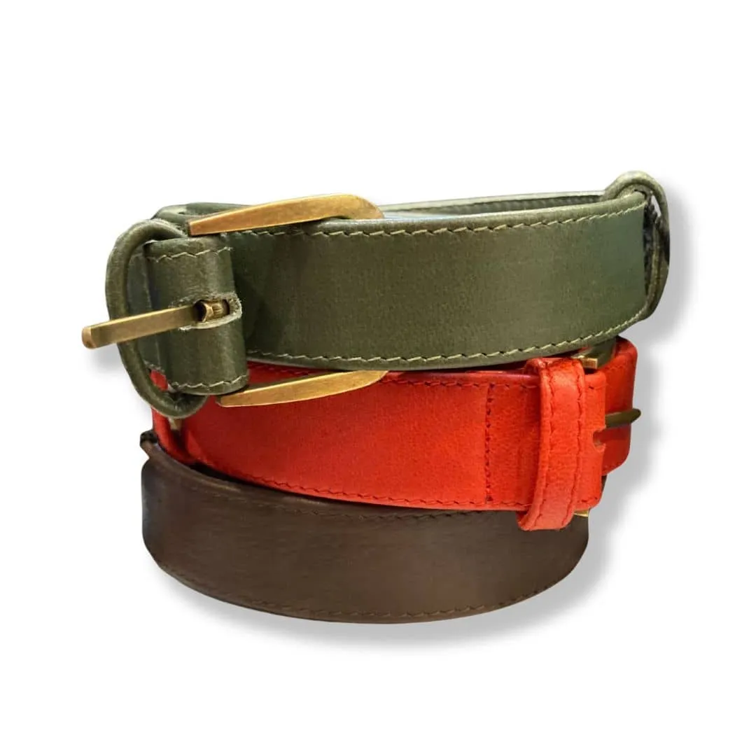Plus Size Leather Belt - Chocolate