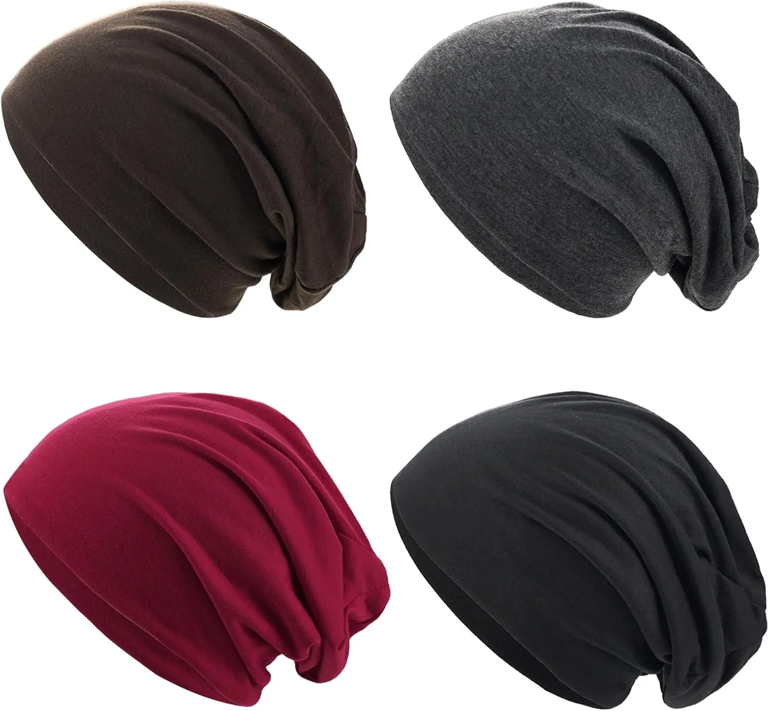 Qearl Slouchy Beanie Hat for Men Soft Sleep Hats for Women Running Beanies Skull Cap Multicolor