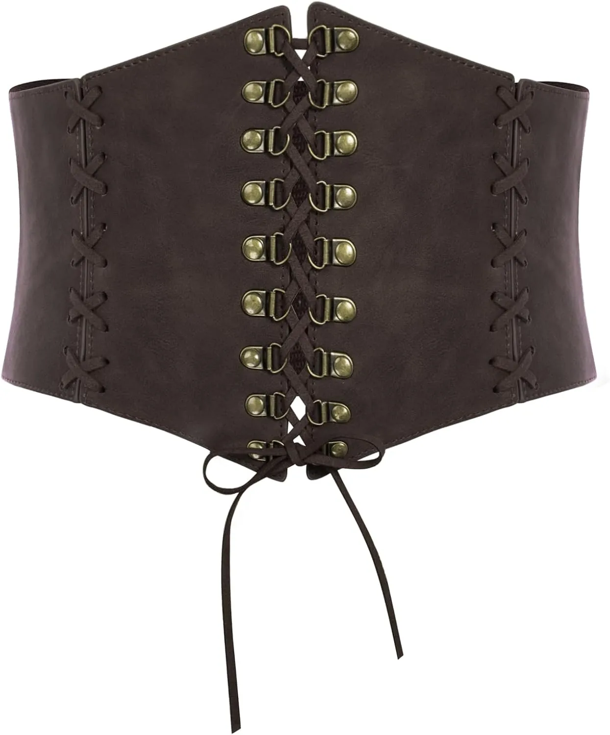 Scarlet Darkness Women Wide Belt Elastic Waist Belt Lace-up Corset Belts for Dress