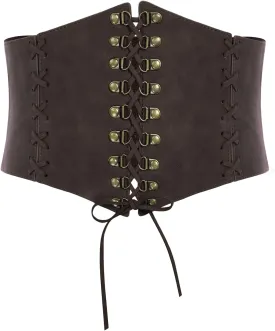 Scarlet Darkness Women Wide Belt Elastic Waist Belt Lace-up Corset Belts for Dress