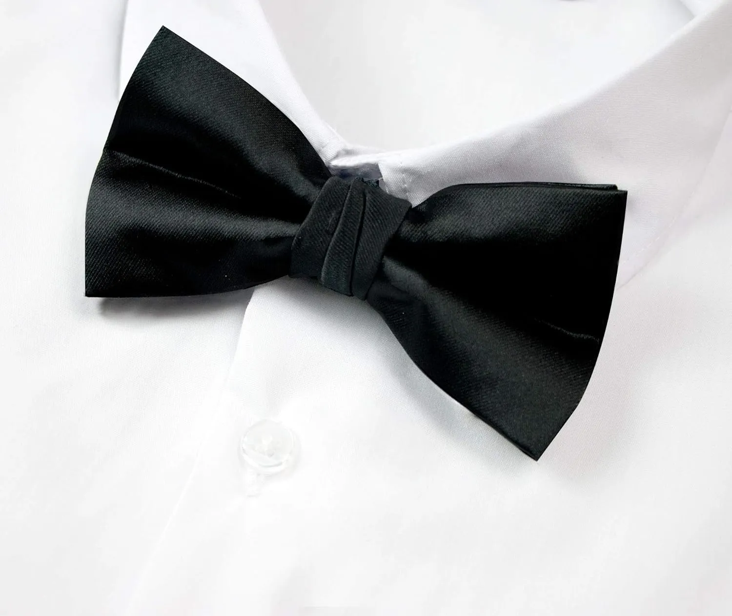 Spring Notion Men's Solid Color Satin Microfiber Bow Tie