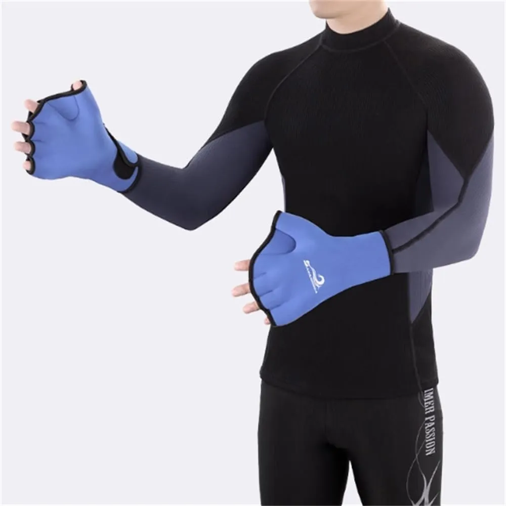 Swimming Webbed Gloves Training Gloves Aquatic Fitness Paddles Water Resistance Diving Hand Web for Men, Women, Scuba Diving, Snorkeling, Spear Fishing