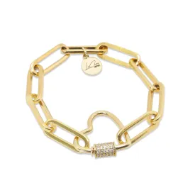 Throwback Crystal Love Charm Bracelet