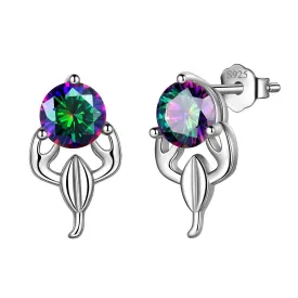 Tokyo Mart Scorpio Stud Earrings Women Girls Constellation Jewelry Mystic Topaz Sterling Silver
