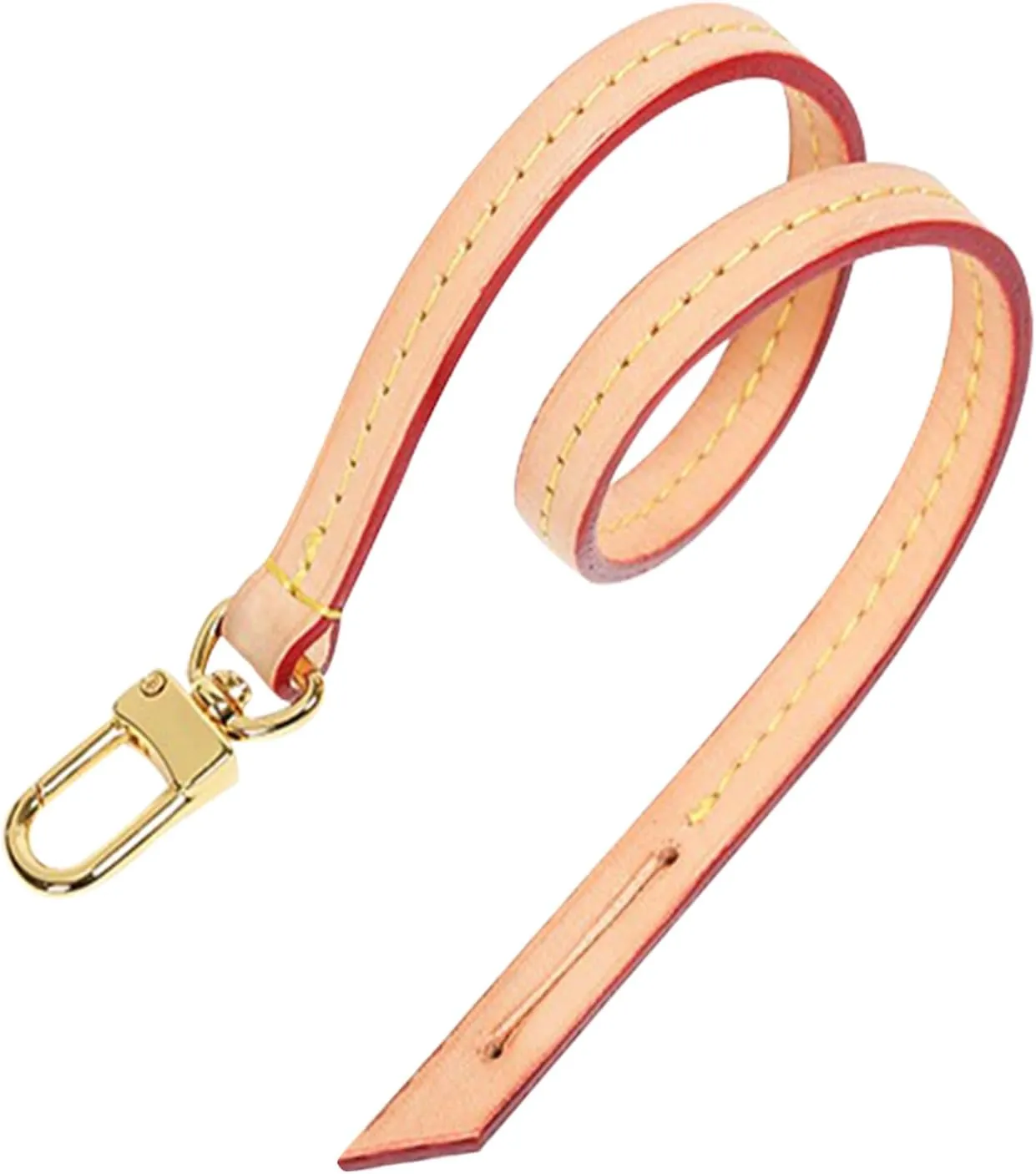 Vachetta Leather Strap Replacement Crossbody Handbag Shoulder Purse Strap for Speedy Bags(Width:0.39in,Length:23.6in,Single Buckle)
