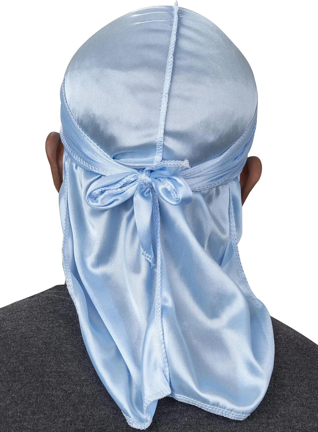 Veeta Superior Silk Durag - Smooth Silk Durag for Men & Women, Long Double Wide Straps, Outside Seam Triple Stitch Du Rag