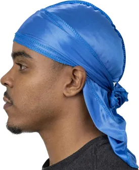 Veeta Superior Silk Durag - Smooth Silk Durag for Men & Women, Long Double Wide Straps, Outside Seam Triple Stitch Du Rag