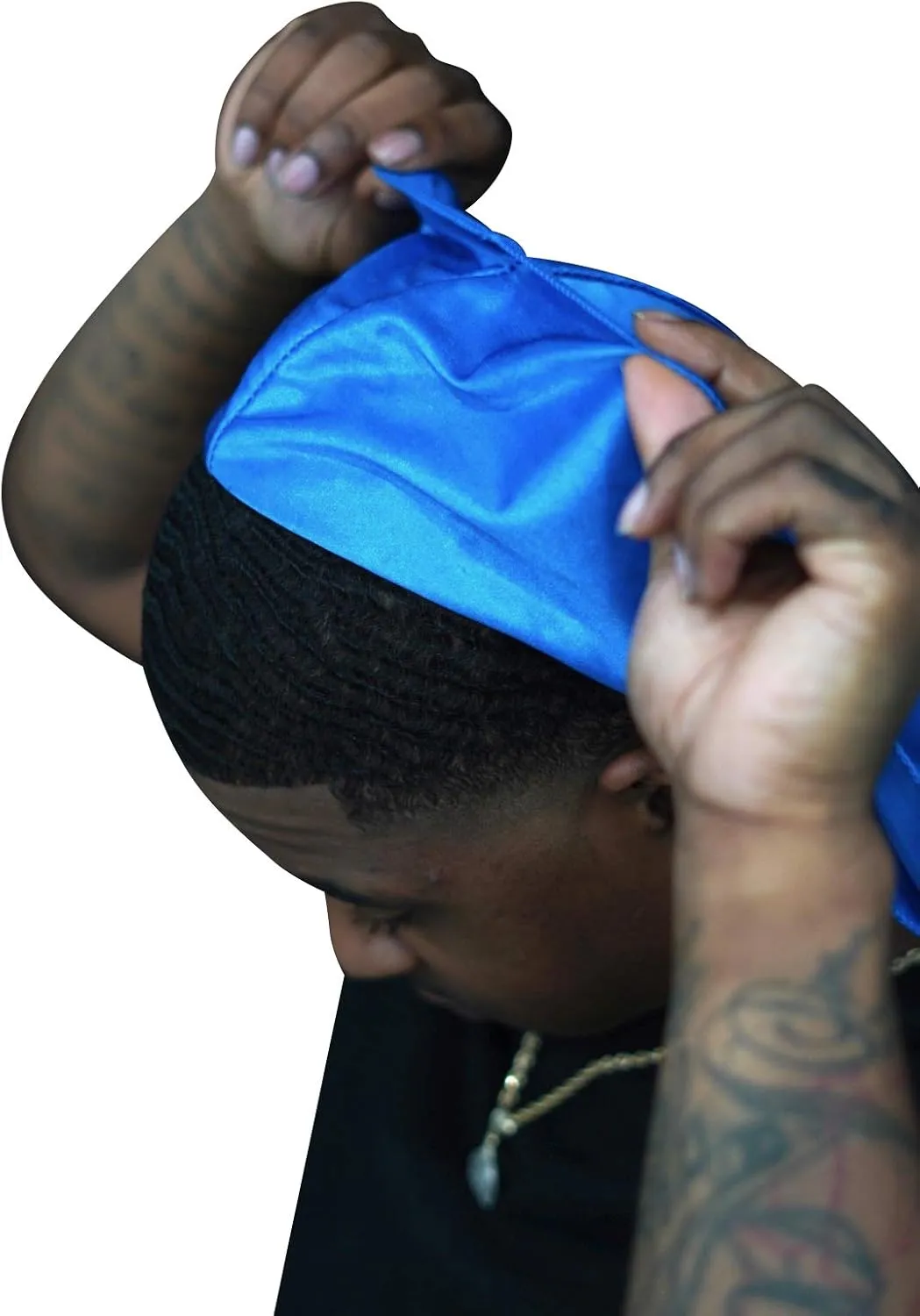 Veeta Superior Silk Durag - Smooth Silk Durag for Men & Women, Long Double Wide Straps, Outside Seam Triple Stitch Du Rag