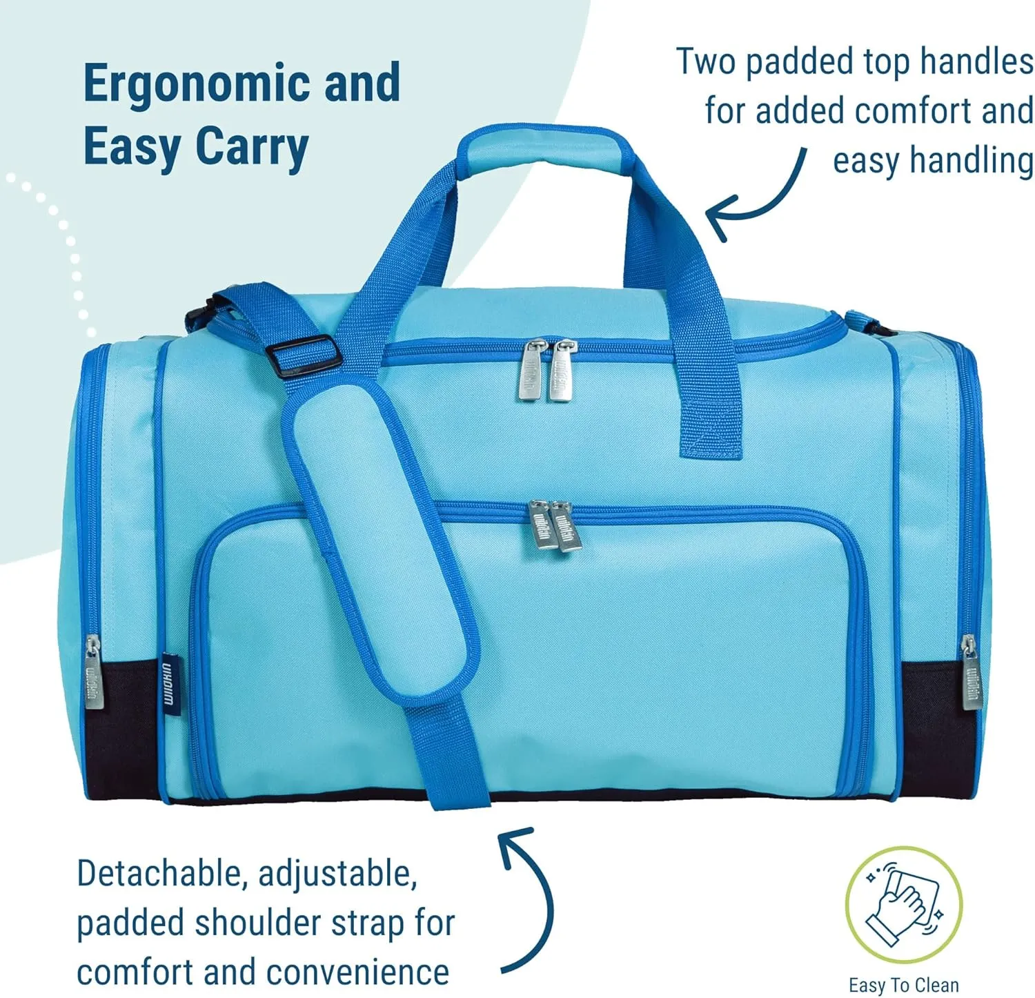 Wildkin Kids Weekender Duffel Bag ?C Carry-On Size for School, Travel, & Sleepovers