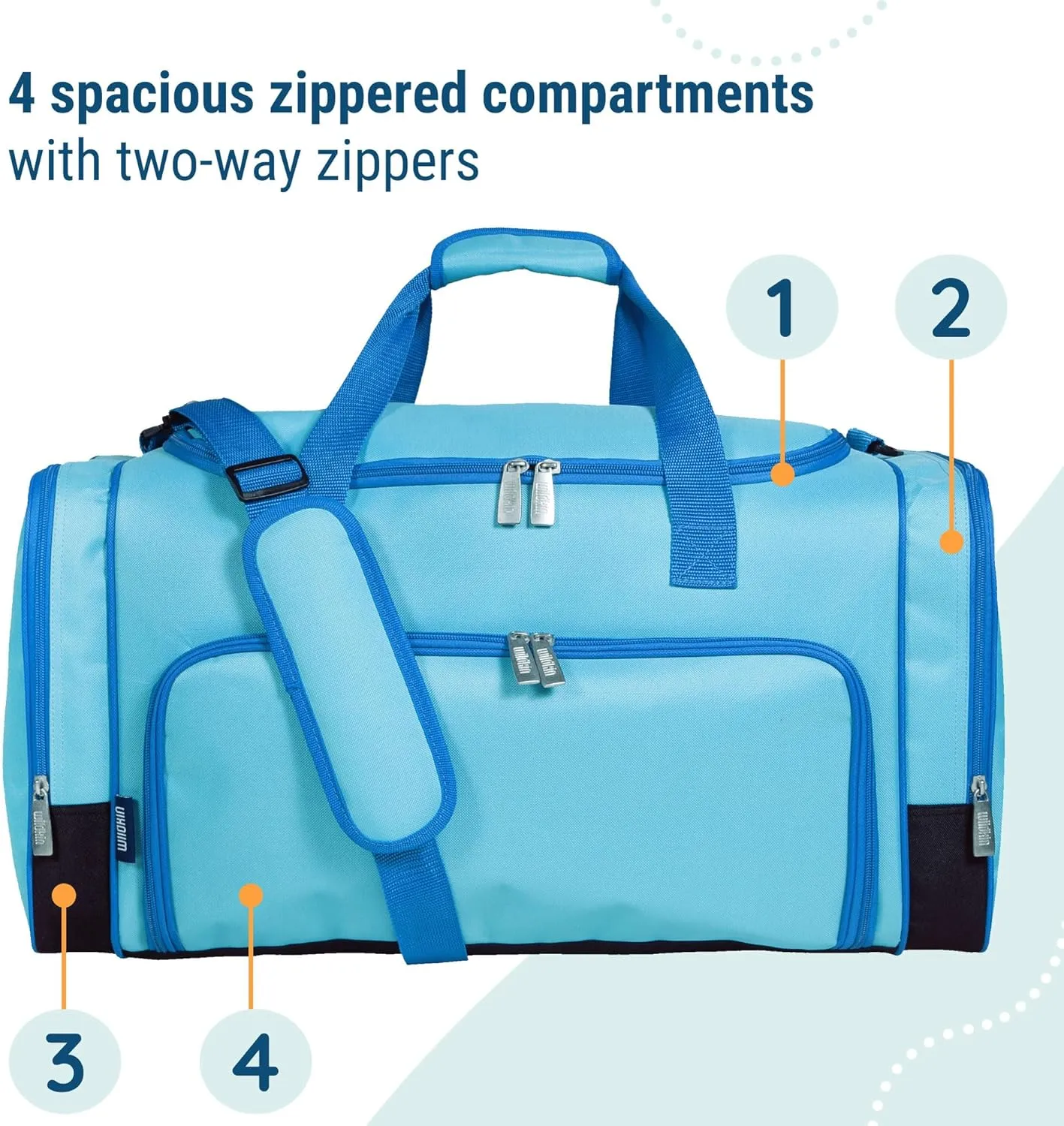 Wildkin Kids Weekender Duffel Bag ?C Carry-On Size for School, Travel, & Sleepovers