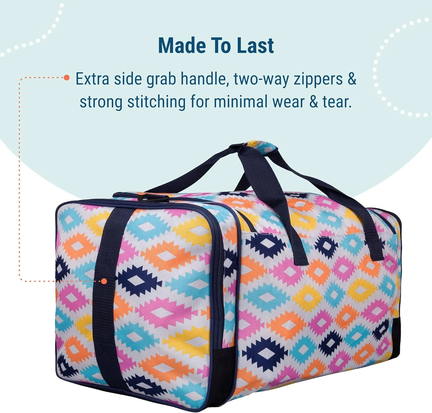 Wildkin Kids Weekender Duffel Bag ?C Carry-On Size for School, Travel, & Sleepovers
