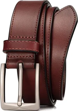 WOLFANT Men's 35mm Dress Casual Belt,100% Italian Full Grain Real Solid Leather
