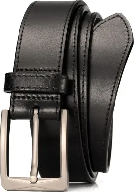 WOLFANT Men's 35mm Dress Casual Belt,100% Italian Full Grain Real Solid Leather