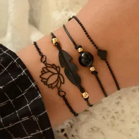 Women Beaded Stackable Girl Friendship Bracelet Set