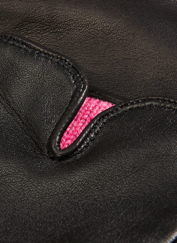 Women's Heritage Touchscreen Three-Point Cashmere-Lined Leather Gloves