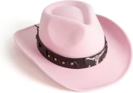 Womens Western Cowboy Cowgirl Hats with Belt Buckle