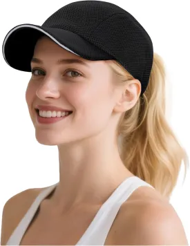 Zando Womens Hats Baseball Caps - Reflective, Mesh, Quick Dry, Soft, Breathable, Lightweight - Running, Tennis, Golf, Sport